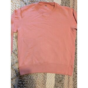 Uniqlo Crewneck Sweatshirt Pink Coral Cotton Blend French Terry Small